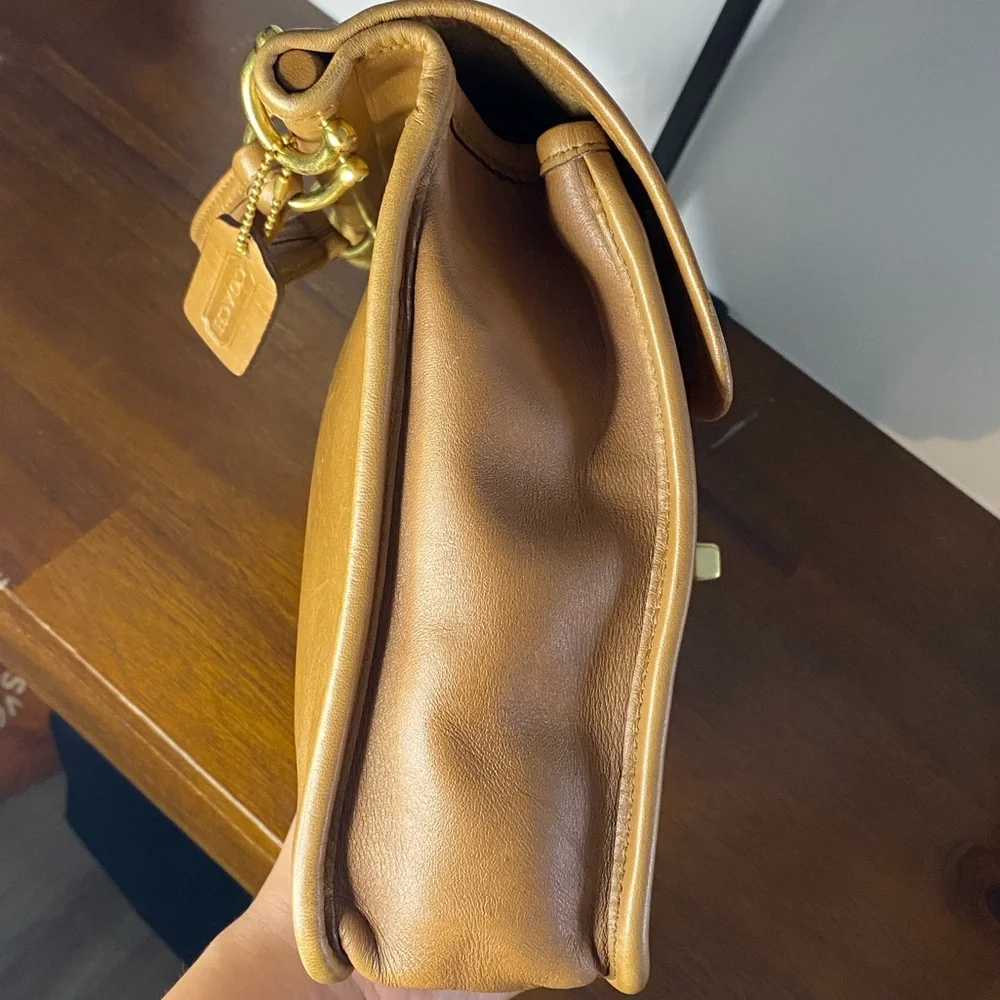 Vintage Coach Willis 9927 Camel and NWT CK547 Webbing Strap, NO ORIGINAL STRAP - Picture 9 of 16